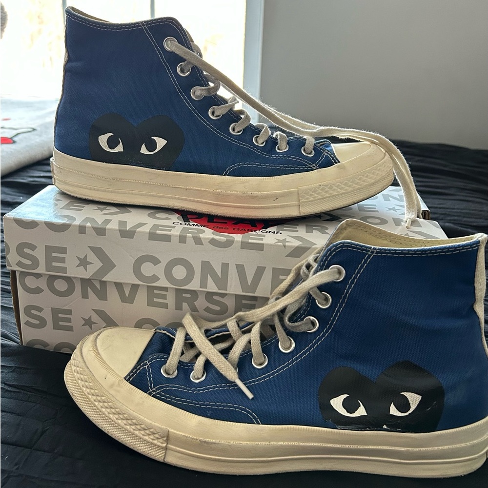 COMME des GARÇONS X Converse (Royal Blue & Black Heart)
